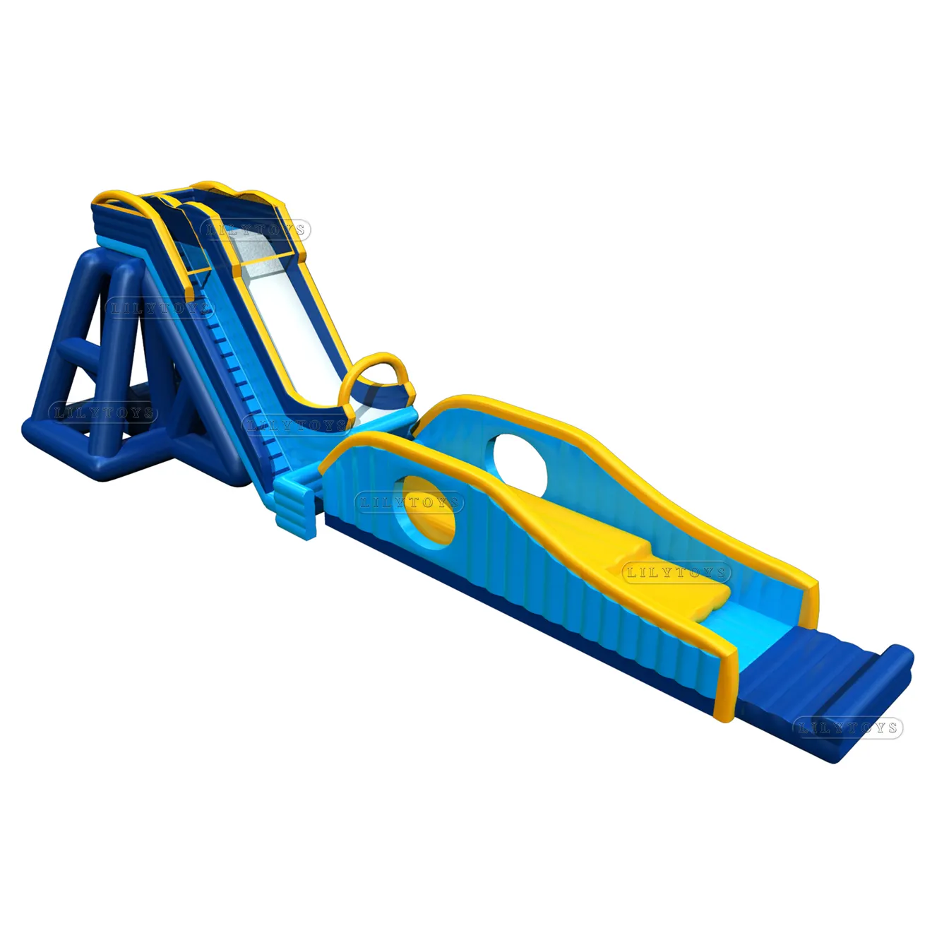 Guangzhou factory custom big inflatable slip and slide, the city inflatable water slide for kids