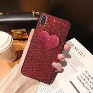 Diamant Ingelegde Liefdevolle Hart Metalen Diamanten Rommel Telefoon Hoesje Ipadcase Decoratie Charme Diy Sleutelhanger Ambachten - Product Image 6