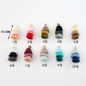 电子魔术时尚七彩三层珠宝手工流苏工艺涤纶流苏迷你流苏DIY项目 - Product Image 2