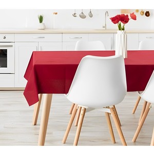 MANTO DE MESA DE ALGODÓN ROJO SÓLIDO CHOU LINE - 140X250 CM - Product Image 1
