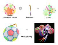Logo personnalisé de haute qualité LED 9 pouces coloré enfants boule lumineuse PVC pour la lumière