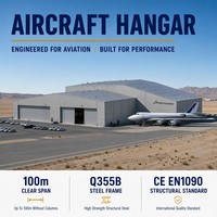 Hangar de Aviones Personalizado, Estructura de Acero, Hangar de Aviación, Almacenamiento para Mantenimiento Aeroportuario, Diseño de Gran Envergadura