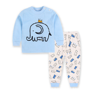 Combinaison longue en coton 100% pour enfants 2022, pyjama <span class=keywords><strong>pas</strong></span> <span class=keywords><strong>cher</strong></span> pour hommes et femmes, <span class=keywords><strong>sous</strong></span>-vêtements pour bébé à motifs de dessins animés, ensemble deux pièces - Product Image 5