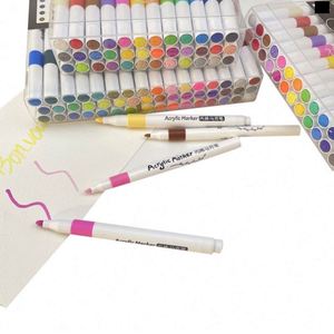 High Quality Cheap Pet Box 24 36 48 Colors Diy Graffiti <b>Waterproof</b> Fine Tip Acrylic <b>Paint</b> Marker Pen Set Custom Bv-Amh01 - Product Image 1
