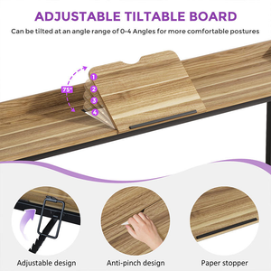 USB Power Station Bedside Workstation Adjustable Over-Bed Table for <b>Small</b> <b>Spaces</b> Contemporary Height-Adjustable Living Room - Product Image 2