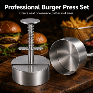 Stampo per Hamburger Regolabile Antiaderente in Acciaio Inox 201 per Barbecue e Cucina - Product Image 3
