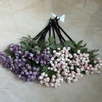 T-FT041 Groothandel Kunstmatige Besjes Bloemen Fruittak voor Kerst, Huis & Bruiloft Decoratie in Blauw Roze Rood Wit Paars
