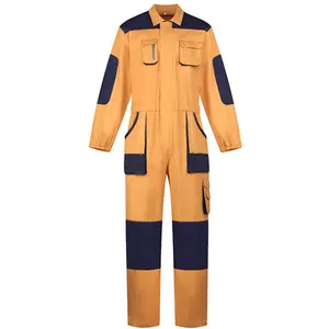 Factory direct wholesale OEM&ODM high visibility Working Suit Overall Workers Uniform Safety Coveralls with reflective tapes