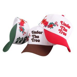 Casquette de baseball bicolore personnalisée avec logo brodé, style streetwear, design sportif, motif léopard, tissu 100% coton - Product Image 1