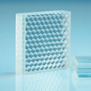 工場カスタムサイズ形状成形Arコーティングホウケイ酸ガラス光学両面マルチレンズアレイ30度のLEDレンズアレイ