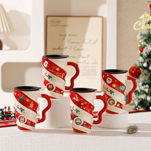 Tasses en céramique pour couple de Noël, tasses à eau créatives, tasses à lait pour le petit-déjeuner à la maison et au bureau - Product Image 2