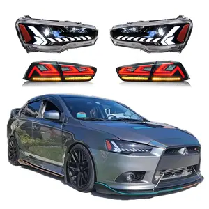 Lampu depan LED, aksesoris mobil lampu belakang LED kualitas tinggi untuk Mitsubishi Lancer ex EVO 2008 - 2018