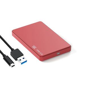 移动硬盘盒 <span class=keywords><strong>2</strong></span>.5 英寸 SATA 外置 USB2.0 红色塑料胶材质 适用于笔记本电脑读取 - Product Image 1