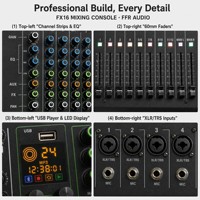 Console de mixage audio 12 canaux, table de mixage analogique avec enregistrement USB, effets DSP pour salle de conférence, scène