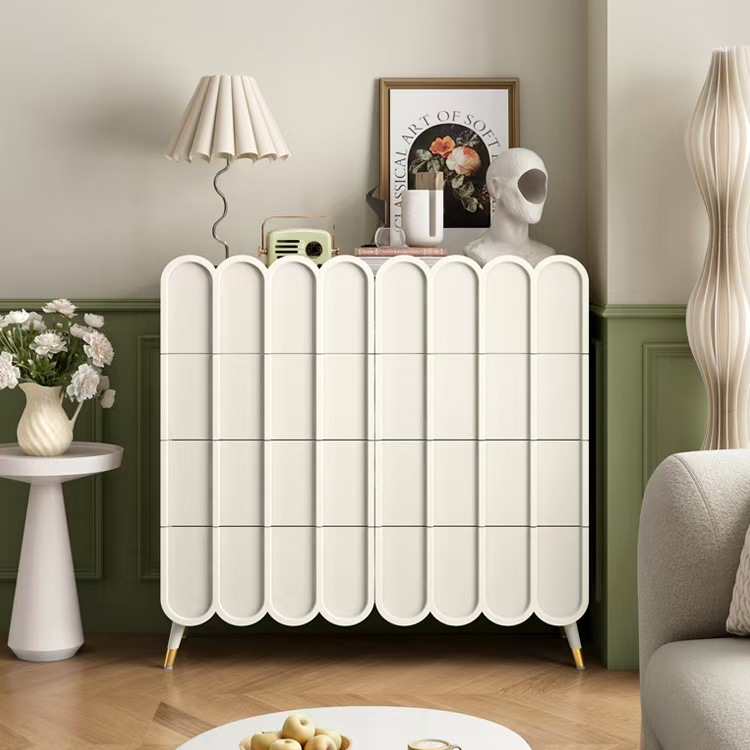 ตู้ลิ้นชัก 8 ชั้น สีขาวครีม ขนาด 1 เมตร พร้อมบริการติดตั้ง