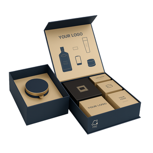 Recycled Materials Eco-Friendly <b>Gift</b> & Craft Paper <b>Boxes</b> with Magnetic Closure UV Coating <b>Gold</b> Foil Custom Design - Product Image 1