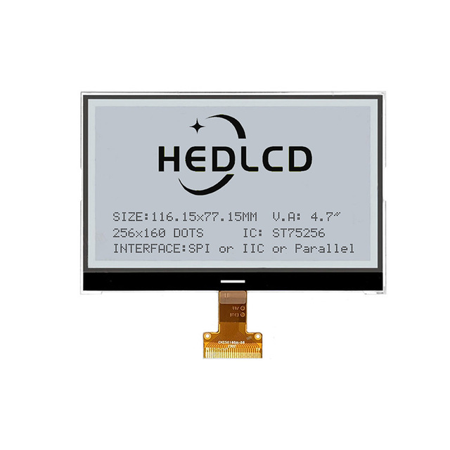 Factory Sale 4.7inch 256*160 COG LCD Display Module with ST75256 SPI Parallel Interface for Industrial Control Instrumentation