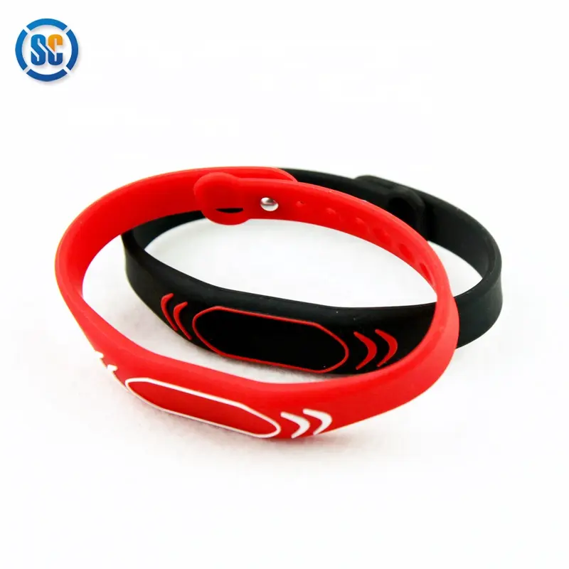 Silicone Wristband Rfid Nfc Bracelet Rfid Adjustable Wristband Gym Access Control System Rfid