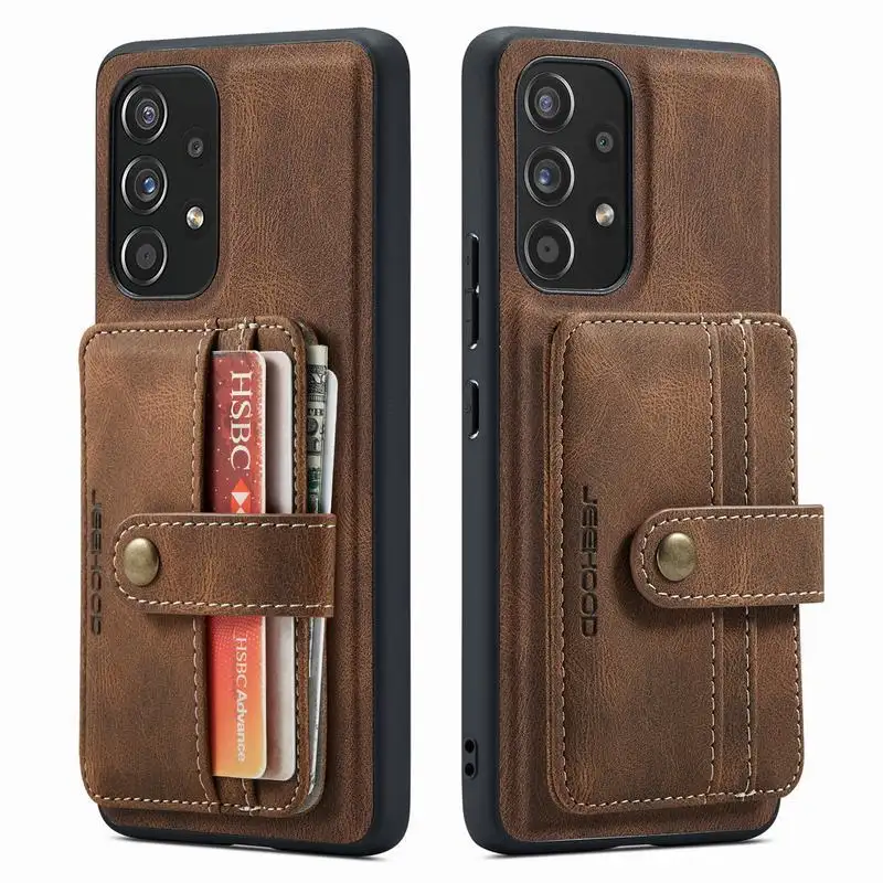 Luxury Magnetic Wallet Phone Case For Samsung Galaxy S22 Ultra A53 A13 A12 A22 A32 A52 5G Leather Cover 13 14 Pro Max Shell Men