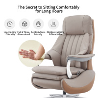 Chaise de bureau exécutive ergonomique en cuir moderne, directement de l'usine |   Repose-pieds Rétractable à Hauteur Réglable Confort Personnalisé