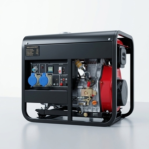 Générateur insonorisé super silencieux refroidi par air 3KW 5KW 5KVA 6KVA monophasé triphasé à châssis ouvert portable pour la maison - Product Image 1