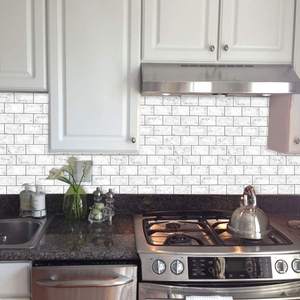 Piastrelle adesive cucina impermeabile mosaico nero backsplash peel and stick piastrelle adesive 3d - Product Image 3