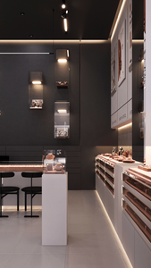 Vitrine en verre de luxe moderne pour bijoux Design d'éclairage LED pour musée ou bijouterie Vitrine intérieure - Product Image 4