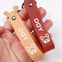Porte-clés personnalisé en caoutchouc 3D PVC Kawaii avec logo d'animal de dessin animé pour clé de voiture