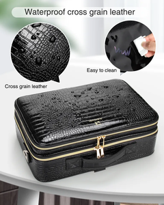 Grande trousse <span class=keywords><strong>de</strong></span> <span class=keywords><strong>maquillage</strong></span> en cuir PU Relavel, trousse <span class=keywords><strong>de</strong></span> <span class=keywords><strong>maquillage</strong></span> professionnelle, organiseur <span class=keywords><strong>de</strong></span> cosmétiques, boîte <span class=keywords><strong>de</strong></span> rangement imperméable pour maquilleurs - Product Image 5
