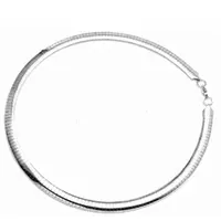 Ожерелье-чокер серебристого цвета из нержавеющей стали 3 мм/4 мм/6 мм
