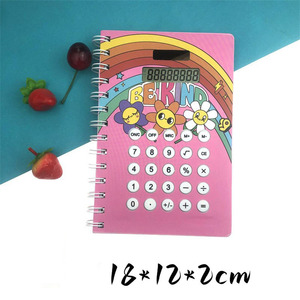 Calcolatrice solare portatile, blocco note a spirale, dimensioni compatte 18x12 cm, leggero, per appunti all'aperto e per il monitoraggio quotidiano delle spese tascabili - Product Image 2