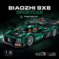 10616 Série Supercar Modèle de Voiture de Sport Électroplaqué 1:8 Édition Limitée Blocs de Construction Jouet à Petites Particules