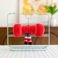 Nouveau Porte-clés Pendentif en Peluche Doux et Créatif, Thème Sportif (Volleyball, Basketball, Tennis), Design Anime, pour Sac et Jouet