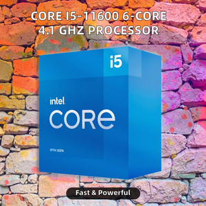 Nouveau processeur de bureau Intel Core i5-11600 6 cœurs 4,1 GHz LGA 1150 DDR4 64 bits avec virtualisation, cache L3 de 1,5 Mo, 14 nm, moulage privé, en vrac - Product Image 2