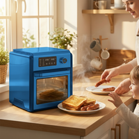 Freidora de Aire Digital Multifunción de Acero Inoxidable de 1700W y 12 Litros con Pantalla LCD, Horno Doméstico Holandés sin Aceite