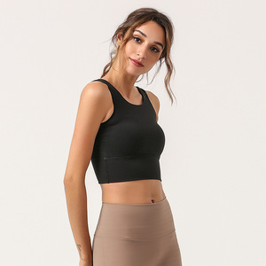 Top Deportivo Corto de Yoga para <span class=keywords><strong>Mujer</strong></span> 2025, con Soporte Alto, Acolchado, Anti-Impactos, Nuevo Producto, <span class=keywords><strong>Tirantes</strong></span> Cruzados en la Espalda, Transpirable, para Fitness y Deportes - Product Image 2