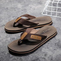 Tongs tendance pour hommes, à bout ouvert, couleur unie, sandales de plage, été, plastique, augmentation de la taille, broderie, grande taille