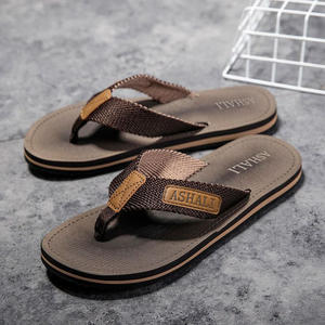 Tongs tendance pour hommes, à bout ouvert, couleur unie, sandales de plage, été, plastique, augmentation de la taille, broderie, grande taille - Product Image 4