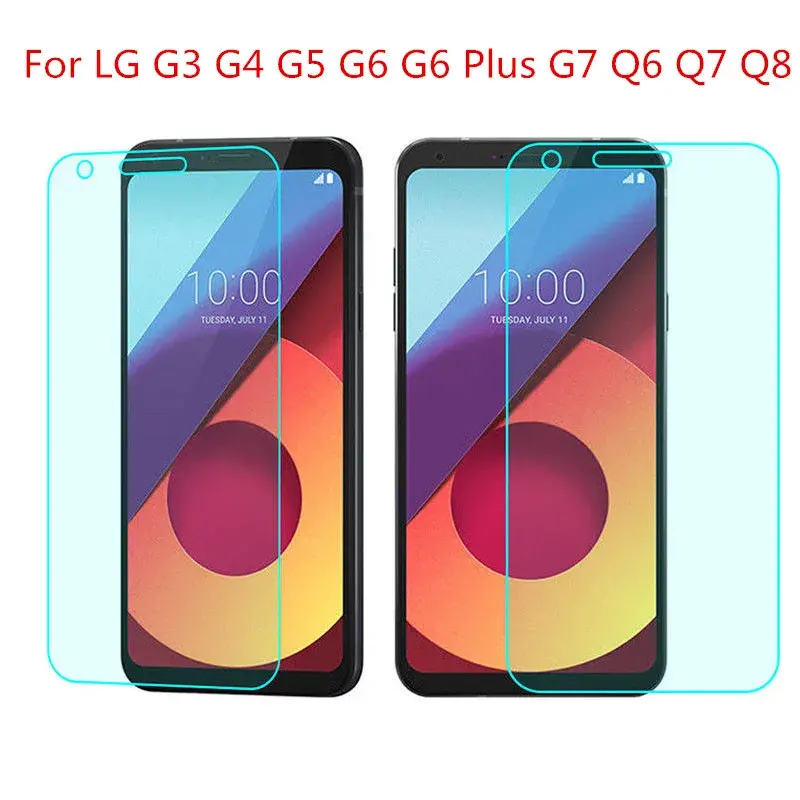 2pcs באיכות גבוהה זכוכית מחוסמת עבור ג g7 g6 בתוספת g5 g4 g3 נגד מסך מגן מגן קדמי סרט מגן קדמי