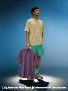 <strong>West</strong> Coast Style "Eco-friendly" Recycled Fiber Spliced Stretch Lightweight Minimalist Short Sleeve T-Shirt for <strong>Men</strong> - Product Image 5