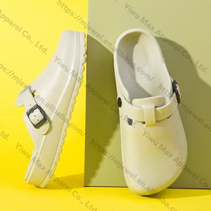 Stock de pantoufles unisexes à semelle épaisse en mousse EVA avec logo personnalisé sandales à enfiler - Product Image 2