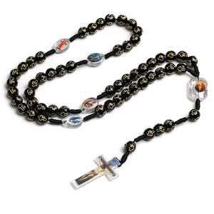 Rosario Católico con Crucifijo <span class=keywords><strong>de</strong></span> Jesús y Medallas <span class=keywords><strong>de</strong></span> la Virgen María, Collar <span class=keywords><strong>de</strong></span> Oración Religioso con Cruz para Bautizo, Regalo <span class=keywords><strong>de</strong></span> Primera Comunión - Product Image 3