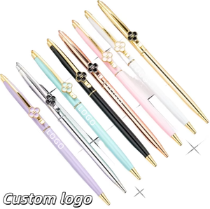 Penna Gel a <span class=keywords><strong>Quadrifoglio</strong></span> Personalizzabile con Logo, Nuova e di Alta Qualità, Regalo Promozionale Creativo, Multicolore, Girevole in Metallo, 1.0mm - Product Image 1
