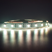 Bande LED flexible RGB 5050 double face, 20 m, 60 LED/m, DC24V, découpable, pour éclairage décoratif d'armoires intérieures