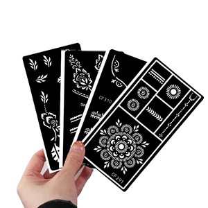Hot Sale Factory Wholesale <strong>Beautiful</strong> Body Art Hollow Tattoo Stencil Stickers Tattoo Templates Used With <strong>Henna</strong> - Product Image 2