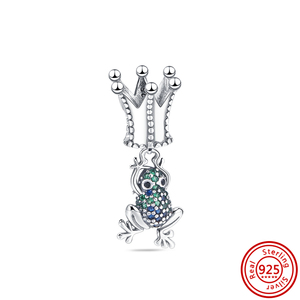 Nouvelles breloques en argent sterling 925 avec zircon blanc, compatibles avec les bracelets serpent originaux pour femmes, pour la création de bijoux et bracelets. - Product Image 2