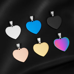 Placa de Identificación para Mascotas en Forma de Corazón, Placas de Identificación Plateadas para Perros, Placas de Acero Inoxidable en Forma de Corazón para Grabar - Product Image 6