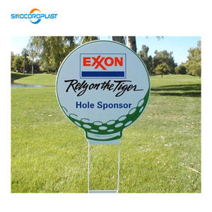 Panneaux de signalisation Sinocoroplast 24'' x 18'' double face pour maisons à vendre, flèches directionnelles immobilières, piquets de signalisation de jardin en PP découpé - Product Image 5