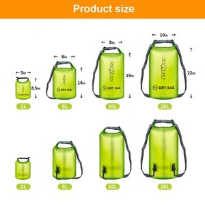 Transparent <b>PVC</b> Waterproof Dry Bag Roll <b>Top</b> Foldable Dry Sack 2L 5L 10L 20L for Kayaking Swimming Camping Travel Beach - Product Image 2