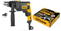 Bor Impak Berkabel GSFixtop 650W 13mm  Colokan Eropa Bor Palu Putar 26mm 650W 13mm Mode Impak untuk Industri & DIY